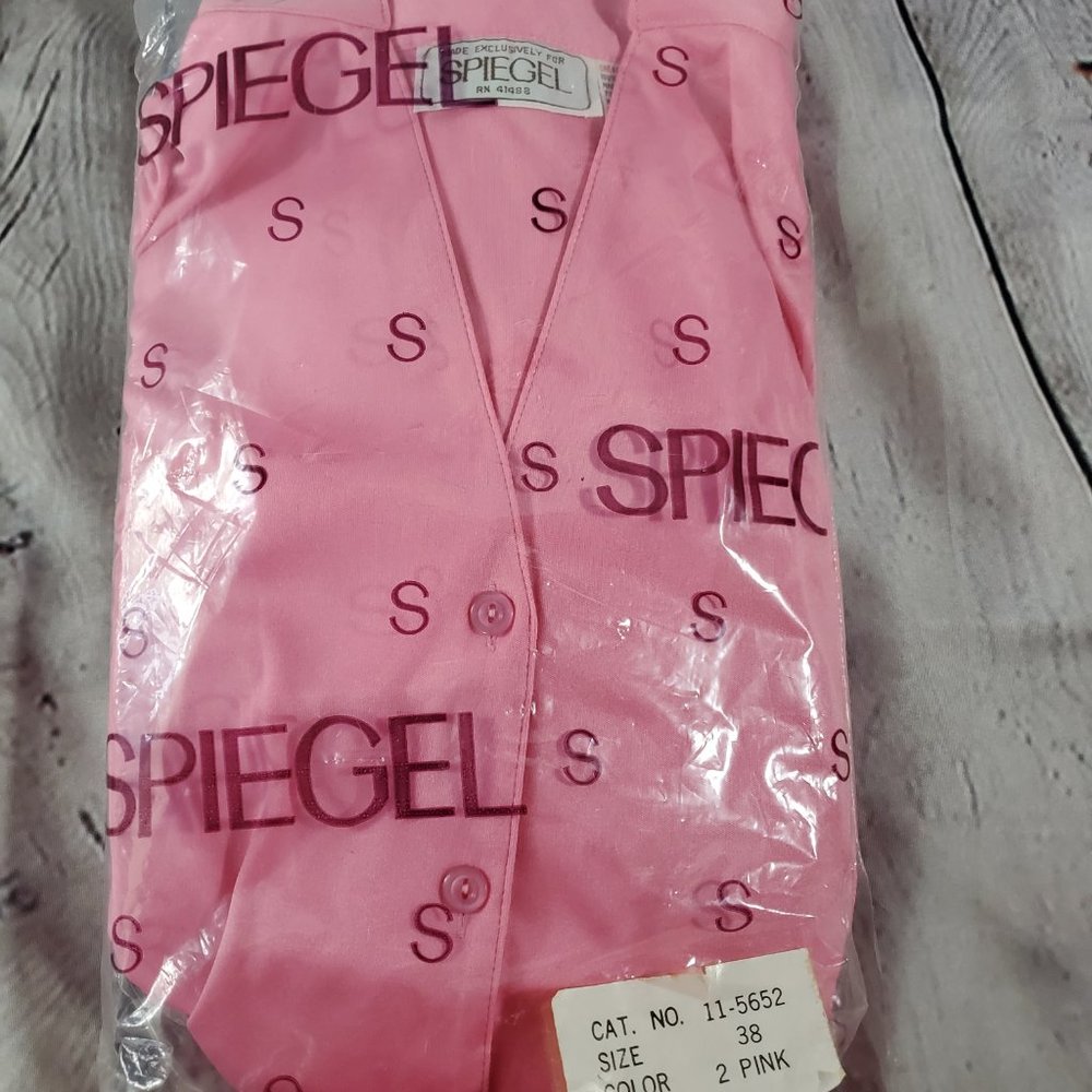SPIEGEL PINK BLOUSE NEW OLD STOCK SIZE 38 vintage